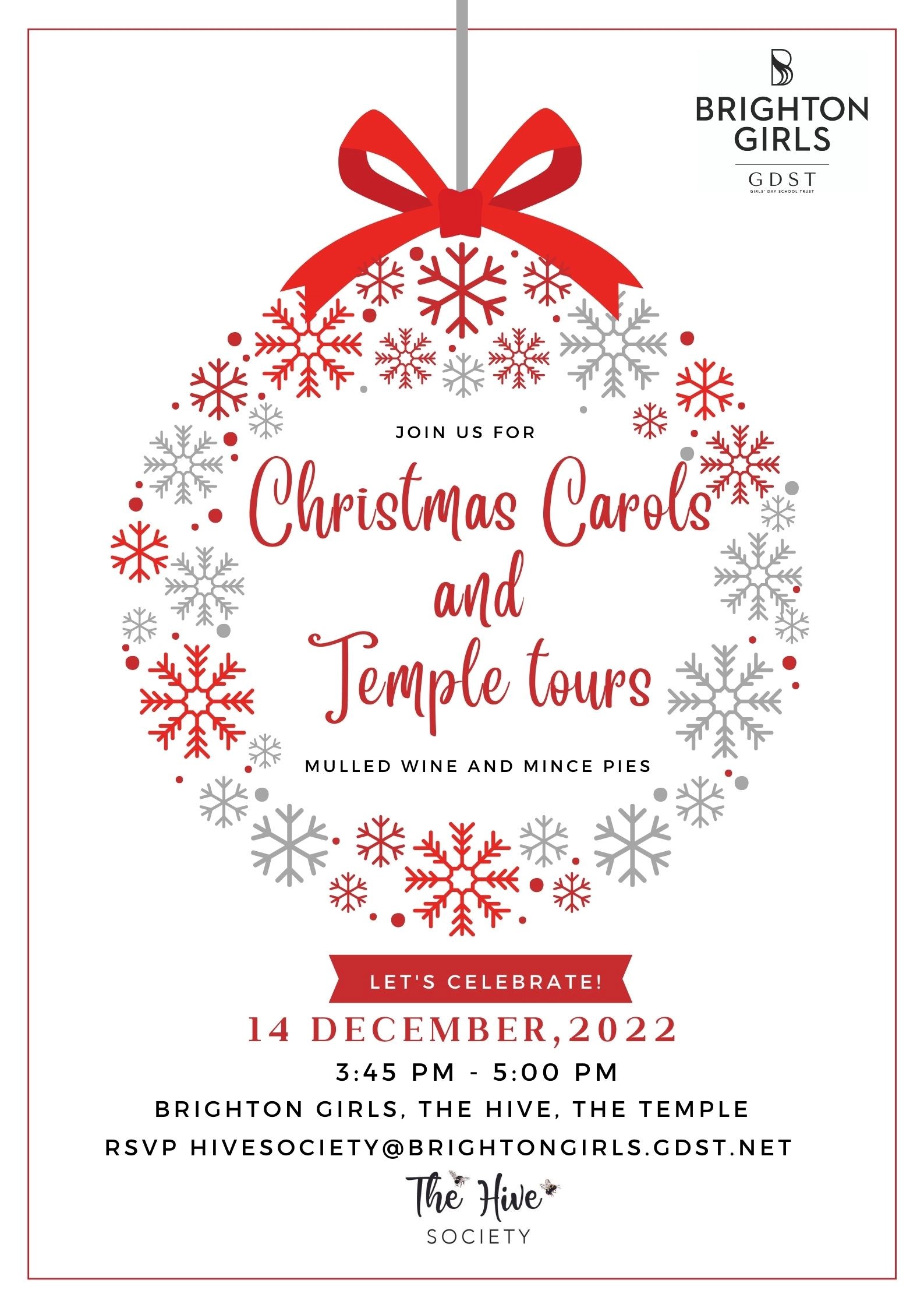 Christmas Carols and Temple Tours